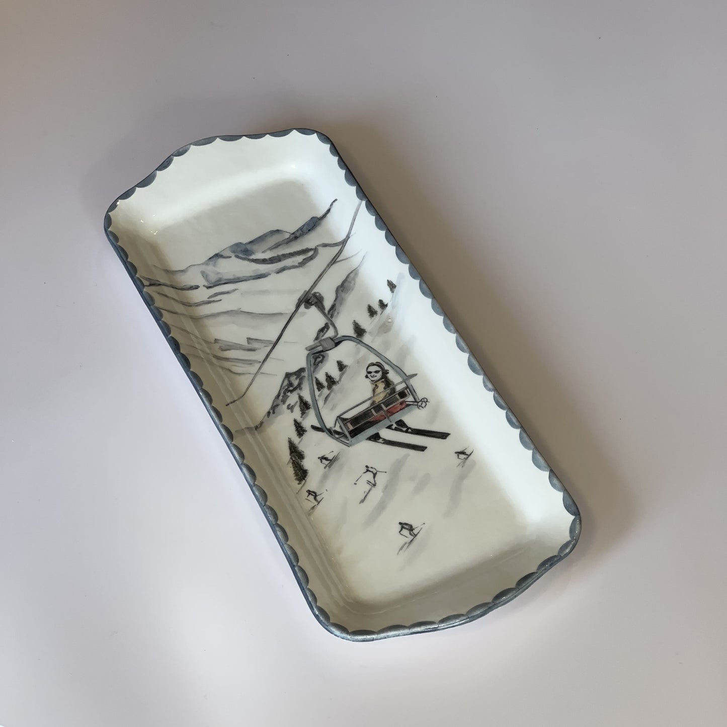 Bandeja de Cerámica Colección Esquí