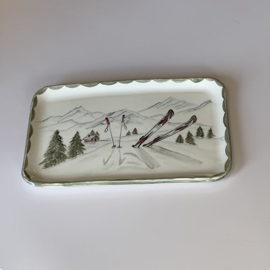Bandeja Plana Rectangular Colección Esquí