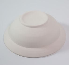 Detalle reverso plato hondo vajilla cerámica ala ancha