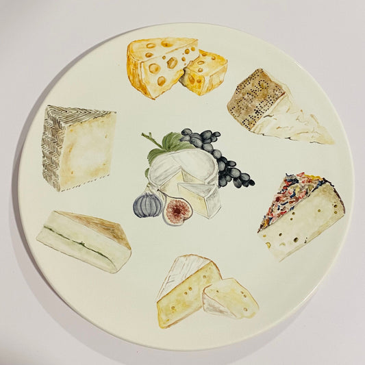Plato Plano de Cerámica Quesos