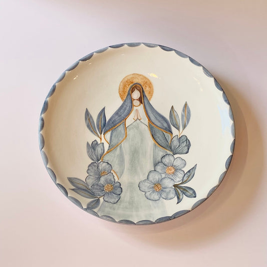 Plato de Cerámica Virgen